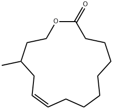 (10Z)-13-methyl-1-oxacyclopentadec-10-en-2-one Struktur