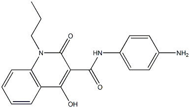 N-(4-aminophenyl)-4-hydroxy-2-oxo-1-propyl-1,2-dihydroquinoline-3-carboxamide Struktur