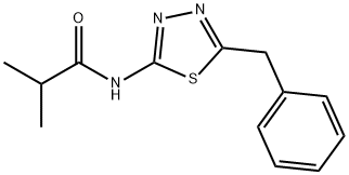 N-(5-benzyl-1,3,4-thiadiazol-2-yl)-2-methylpropanamide Struktur