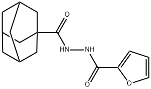 N'-(tricyclo[3.3.1.1~3,7~]dec-1-ylcarbonyl)furan-2-carbohydrazide Struktur