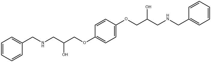 1-Benzylamino-3-[4-(3-benzylamino-2-hydroxy-propoxy)-phenoxy]-propan-2-ol Struktur