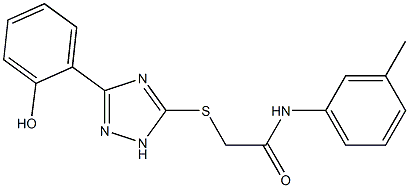 2-{[3-(2-hydroxyphenyl)-1H-1,2,4-triazol-5-yl]sulfanyl}-N-(3-methylphenyl)acetamide Struktur