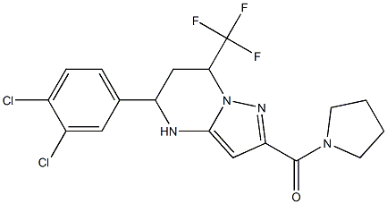 5-(3,4-dichlorophenyl)-2-(1-pyrrolidinylcarbonyl)-7-(trifluoromethyl)-4,5,6,7-tetrahydropyrazolo[1,5-a]pyrimidine Struktur