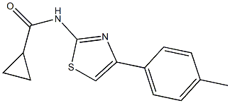 N-[4-(4-methylphenyl)-1,3-thiazol-2-yl]cyclopropanecarboxamide Struktur