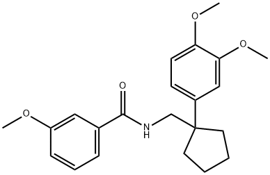 N-{[1-(3,4-dimethoxyphenyl)cyclopentyl]methyl}-3-methoxybenzamide Struktur