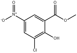 3-Chloro-2-hydroxy-5-nitro-benzoic acid methyl ester Struktur