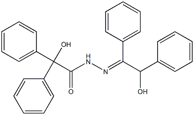 2-hydroxy-N'-(2-hydroxy-1,2-diphenylethylidene)-2,2-diphenylacetohydrazide Struktur