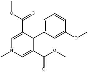 dimethyl 4-(3-methoxyphenyl)-1-methyl-1,4-dihydropyridine-3,5-dicarboxylate Struktur