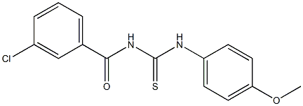 N-(3-chlorobenzoyl)-N'-(4-methoxyphenyl)thiourea Struktur