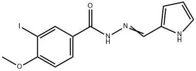 3-iodo-4-methoxy-N'-[(E)-1H-pyrrol-2-ylmethylidene]benzohydrazide Struktur