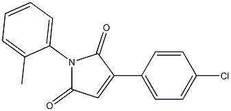 3-(4-chlorophenyl)-1-(2-methylphenyl)-1H-pyrrole-2,5-dione Struktur