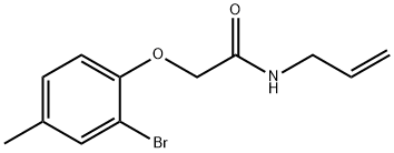 2-(2-bromo-4-methylphenoxy)-N-(prop-2-en-1-yl)acetamide Struktur