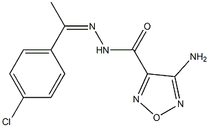 4-amino-N'-[1-(4-chlorophenyl)ethylidene]-1,2,5-oxadiazole-3-carbohydrazide Struktur