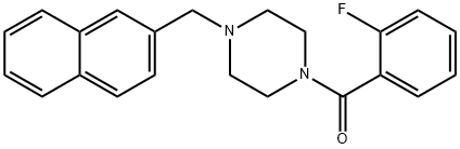 1-[(2-fluorophenyl)carbonyl]-4-(naphthalen-2-ylmethyl)piperazine Struktur