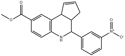 methyl 4-{3-nitrophenyl}-3a,4,5,9b-tetrahydro-3H-cyclopenta[c]quinoline-8-carboxylate Struktur