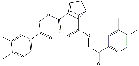 bis[2-(3,4-dimethylphenyl)-2-oxoethyl] bicyclo[2.2.1]heptane-2,3-dicarboxylate Struktur