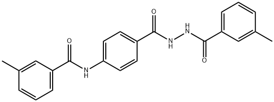 3-methyl-N-(4-{[2-(3-methylbenzoyl)hydrazino]carbonyl}phenyl)benzamide Struktur