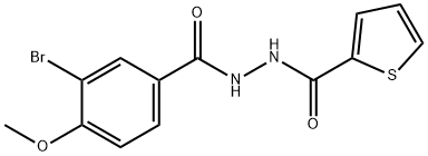 N'-(3-bromo-4-methoxybenzoyl)-2-thiophenecarbohydrazide Struktur