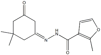 N'-(3,3-dimethyl-5-oxocyclohexylidene)-2-methyl-3-furohydrazide Struktur