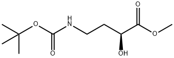 (S)-Methyl 4-(Boc-amino)-2-hydroxybutanoate Struktur