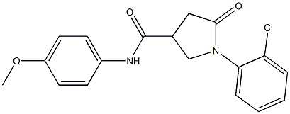 1-(2-chlorophenyl)-N-(4-methoxyphenyl)-5-oxo-3-pyrrolidinecarboxamide Struktur