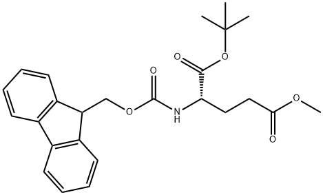 L-Glutamic acid, N-[(9H-fluoren-9-ylmethoxy)carbonyl]-, 1-(1,1-dimethylethyl) 5-methyl ester Struktur