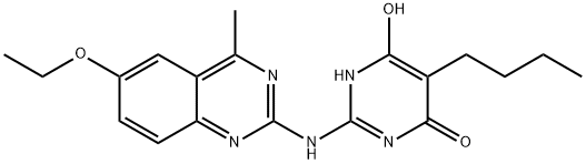 5-butyl-2-[(6-ethoxy-4-methylquinazolin-2-yl)amino]pyrimidine-4,6-diol Struktur