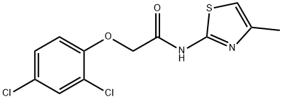 2-(2,4-dichlorophenoxy)-N-(4-methyl-1,3-thiazol-2-yl)acetamide Struktur