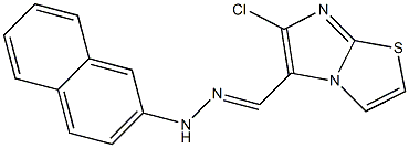 6-chloroimidazo[2,1-b][1,3]thiazole-5-carbaldehyde 2-naphthylhydrazone Struktur