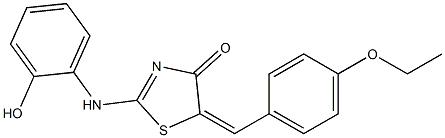 5-(4-ethoxybenzylidene)-2-(2-hydroxyanilino)-1,3-thiazol-4(5H)-one Struktur