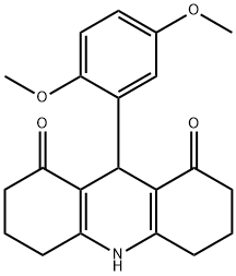 9-(2,5-dimethoxyphenyl)-3,4,6,7,9,10-hexahydroacridine-1,8(2H,5H)-dione Struktur