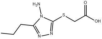 2-[(4-amino-5-propyl-4H-1,2,4-triazol-3-yl)sulfanyl]acetic acid Struktur