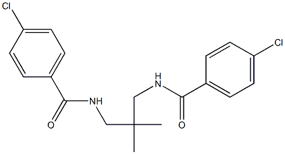 4-chloro-N-{3-[(4-chlorobenzoyl)amino]-2,2-dimethylpropyl}benzamide Struktur