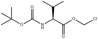 (S)-2-[(tert-Butoxycarbonyl)amino]-3-methylbutanoic acid chloromethyl ester Struktur