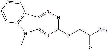 2-[(5-methyl-5H-[1,2,4]triazino[5,6-b]indol-3-yl)sulfanyl]acetamide Struktur