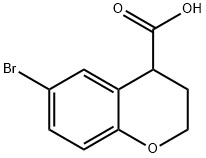 6-bromo-3,4-dihydro-2H-1-benzopyran-4-carboxylic acid Struktur