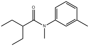 2-Ethyl-N-methyl-N-(3-methylphenyl) butanamide Struktur