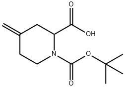 1-[(tert-Butoxy)carbonyl]-4-methylidenepiperidine-2-carboxylic acid Struktur