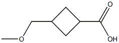 3-(methoxymethyl)cyclobutane-1-carboxylic acid Struktur