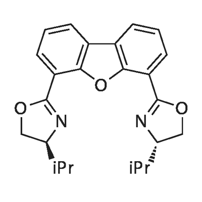 (4S,4'S)-2,2'-(4,6-Dibenzofurandiyl)bis[4,5-dihydro-4-isopropyloxazole] Struktur