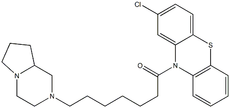 2-chloro-10-(7-hexahydropyrrolo[1,2-a]pyrazin-2(1H)-ylheptanoyl)-10H-phenothiazine Struktur