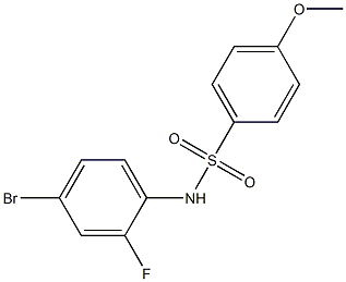 N-(4-bromo-2-fluorophenyl)-4-methoxybenzenesulfonamide Struktur