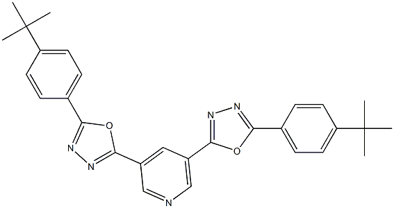 3,5-bis[5-(4-tert-butylphenyl)-1,3,4-oxadiazol-2-yl]pyridine Struktur