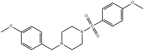 1-(4-methoxybenzyl)-4-[(4-methoxyphenyl)sulfonyl]piperazine Struktur