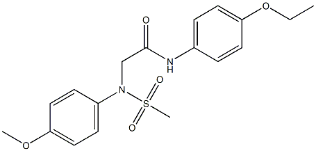 N-(4-ethoxyphenyl)-2-[4-methoxy(methylsulfonyl)anilino]acetamide Struktur