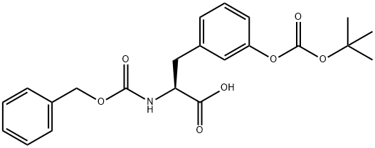 (S)-2-(((benzyloxy)carbonyl)amino)-3-(3-((tert-butoxycarbonyl)oxy)phenyl)propanoic acid Struktur