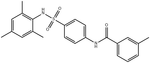 N-{4-[(mesitylamino)sulfonyl]phenyl}-3-methylbenzamide Struktur