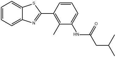 N-[3-(1,3-benzothiazol-2-yl)-2-methylphenyl]-3-methylbutanamide Struktur