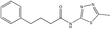 N-(5-methyl-1,3,4-thiadiazol-2-yl)-4-phenylbutanamide Struktur