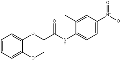 2-(2-methoxyphenoxy)-N-(2-methyl-4-nitrophenyl)acetamide Struktur